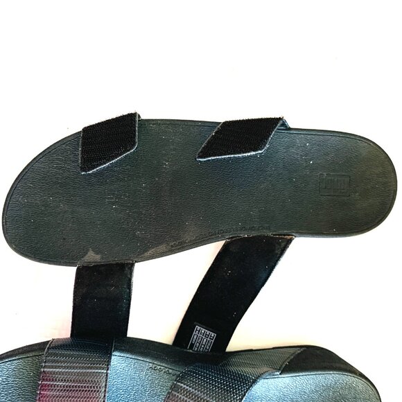 FIT FLOP Black Sandals Woman’s Velcro Adjustable Straps Sz 11 - Picture 5 of 7